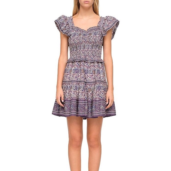 See By Chloe Rosita Border Smocked Minidress S - Picture 1 of 3